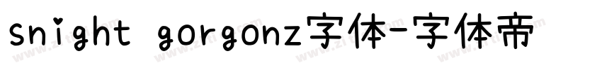 snight gorgonz字体字体转换
